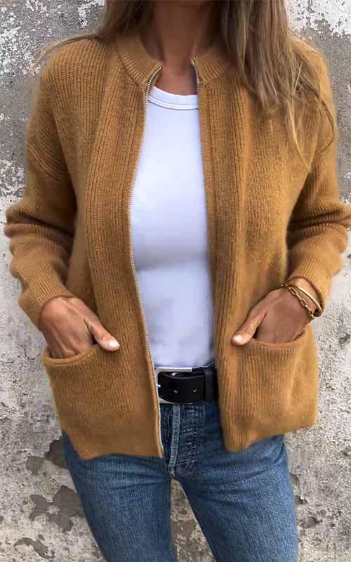 Marcia | Cozy Zip-up Cardigan