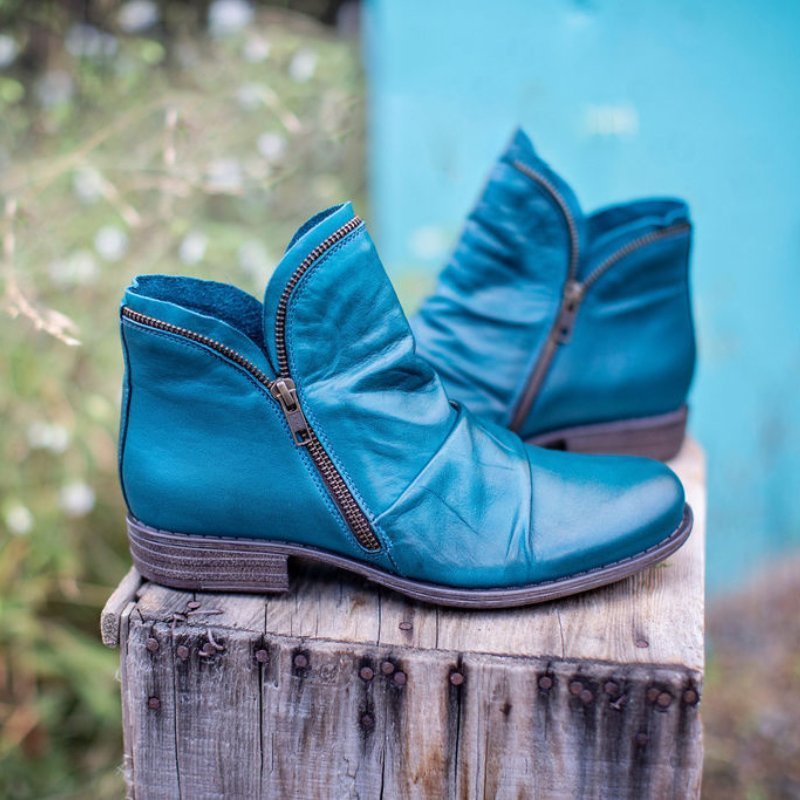 Vivienne | Leather Boots With Zip Closure